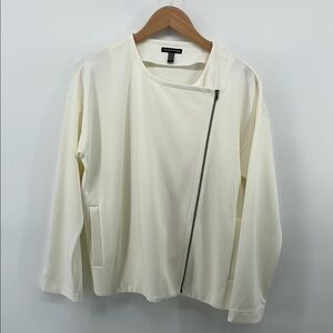 Eileen Fisher Flex Ponte Jacket in White S A16